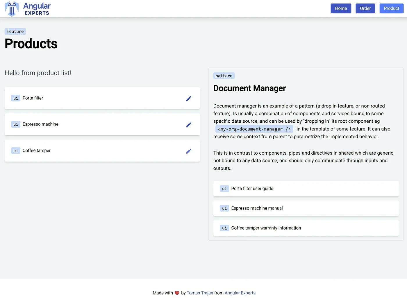 Angular Enterprise Architecture Example Repository